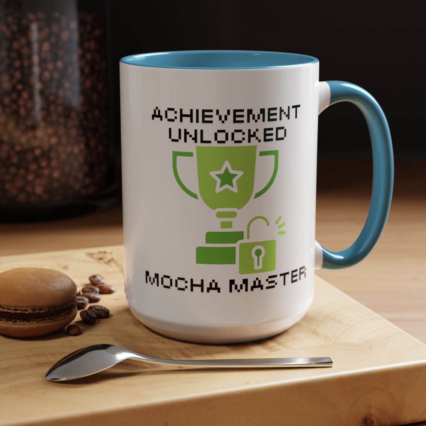 Achievement Unlocked: Mocha Master - Gamer Coffee Mug - Ideal Gift for Gamers (11, 15oz)