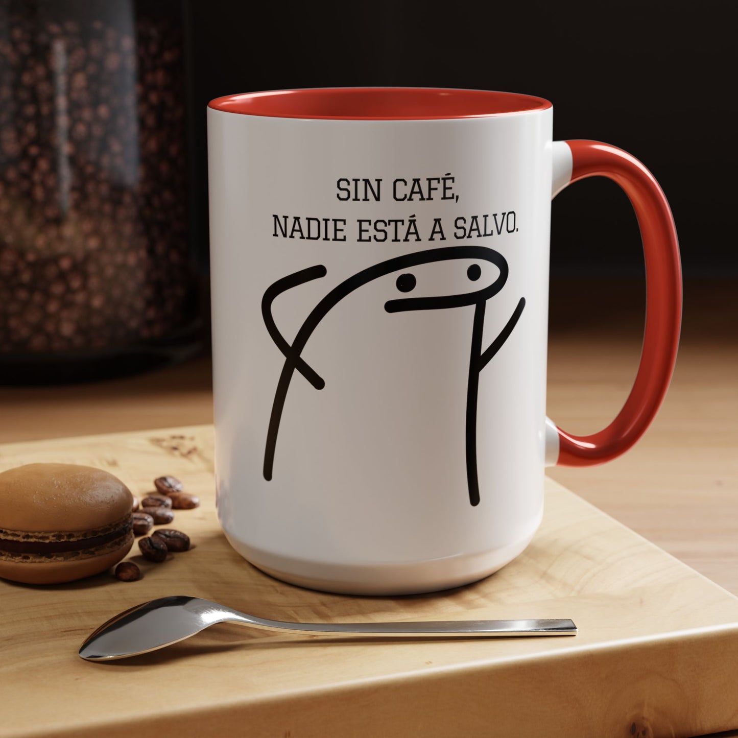 Taza de Café Chistosa - "Sin Café, Nadie Está a Salvo" | Taza Divertida (11, 15oz)