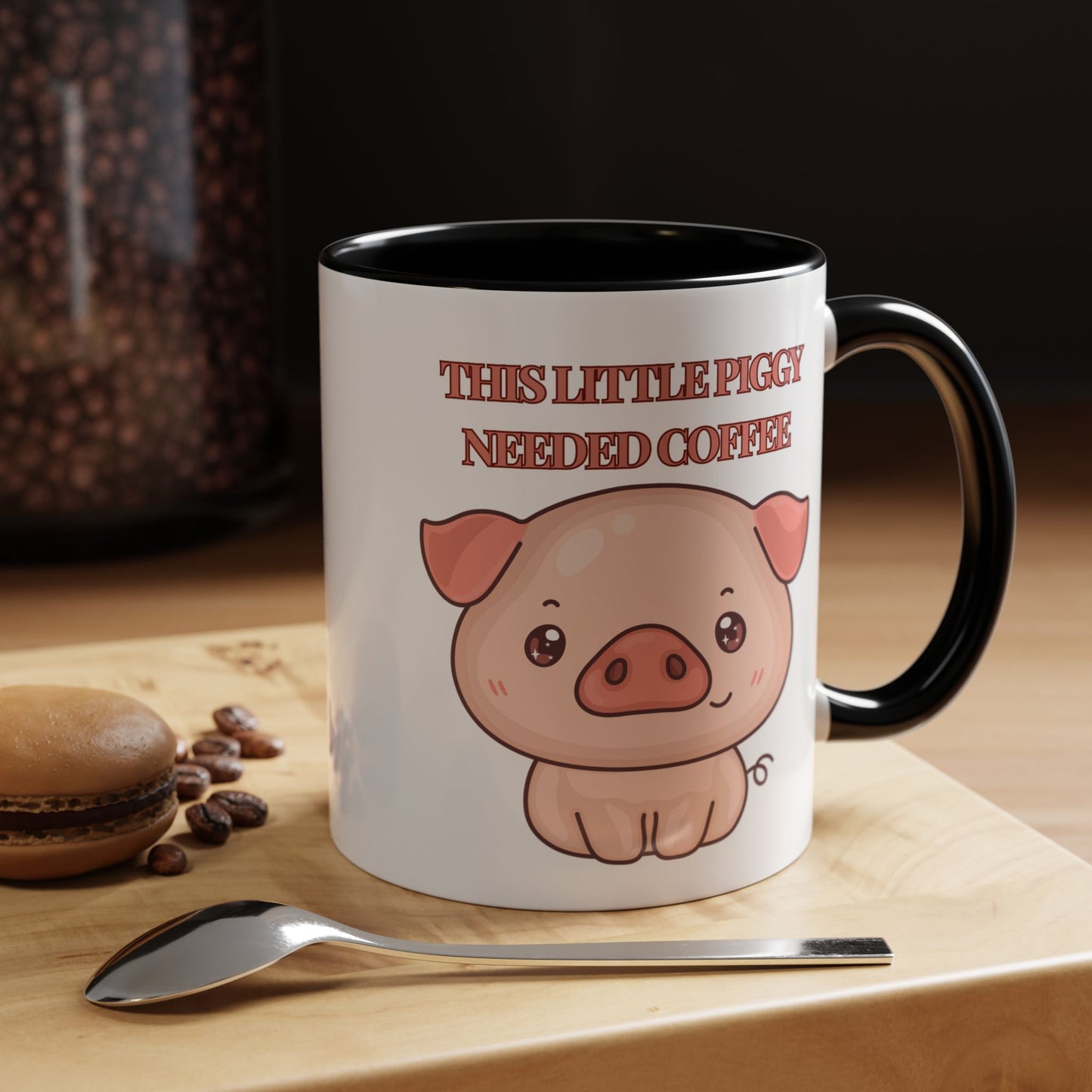 Funny Coffee Mug - "This Little Piggy Needed Coffee" | Humorous Cup (11, 15oz)