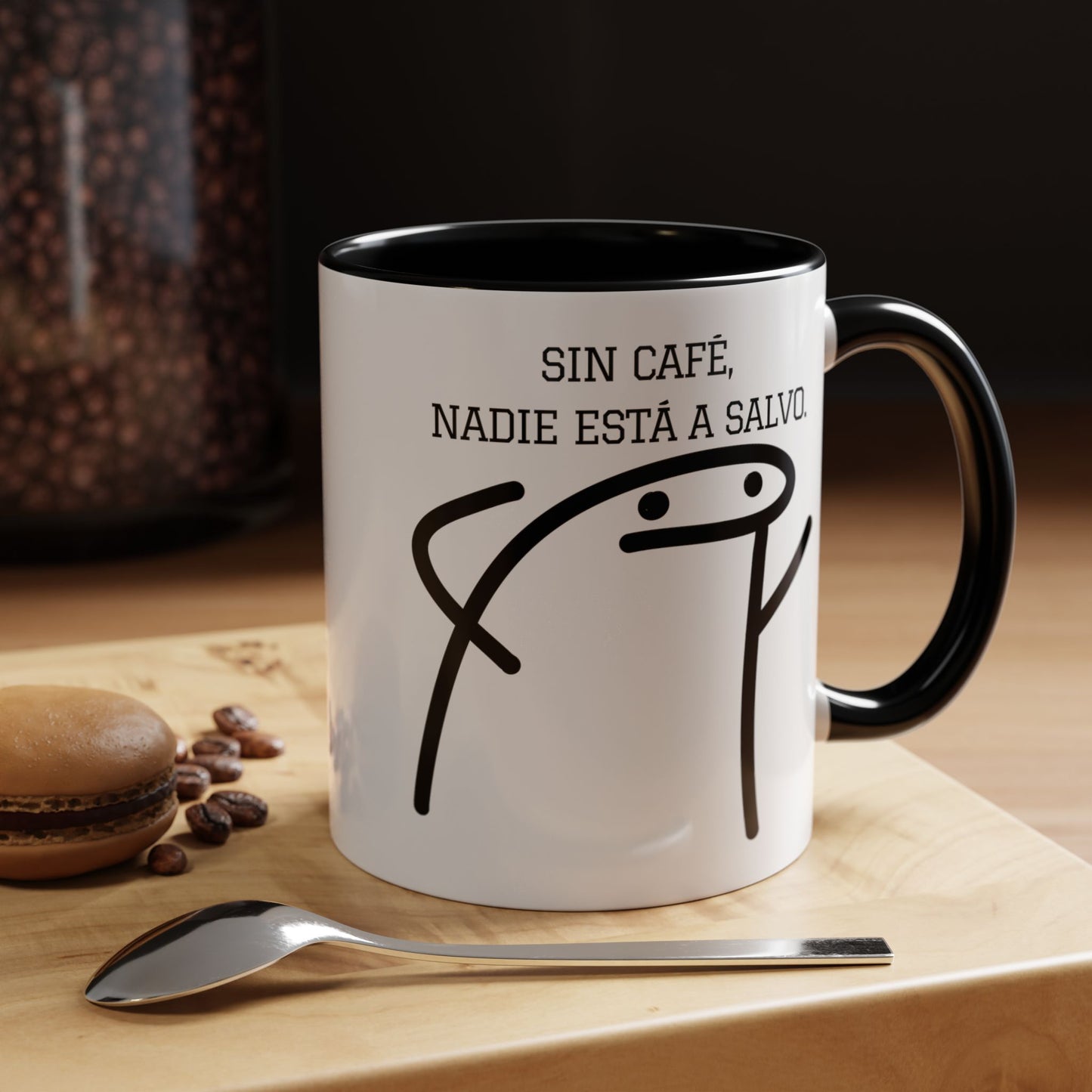 Taza de Café Chistosa - "Sin Café, Nadie Está a Salvo" | Taza Divertida (11, 15oz)