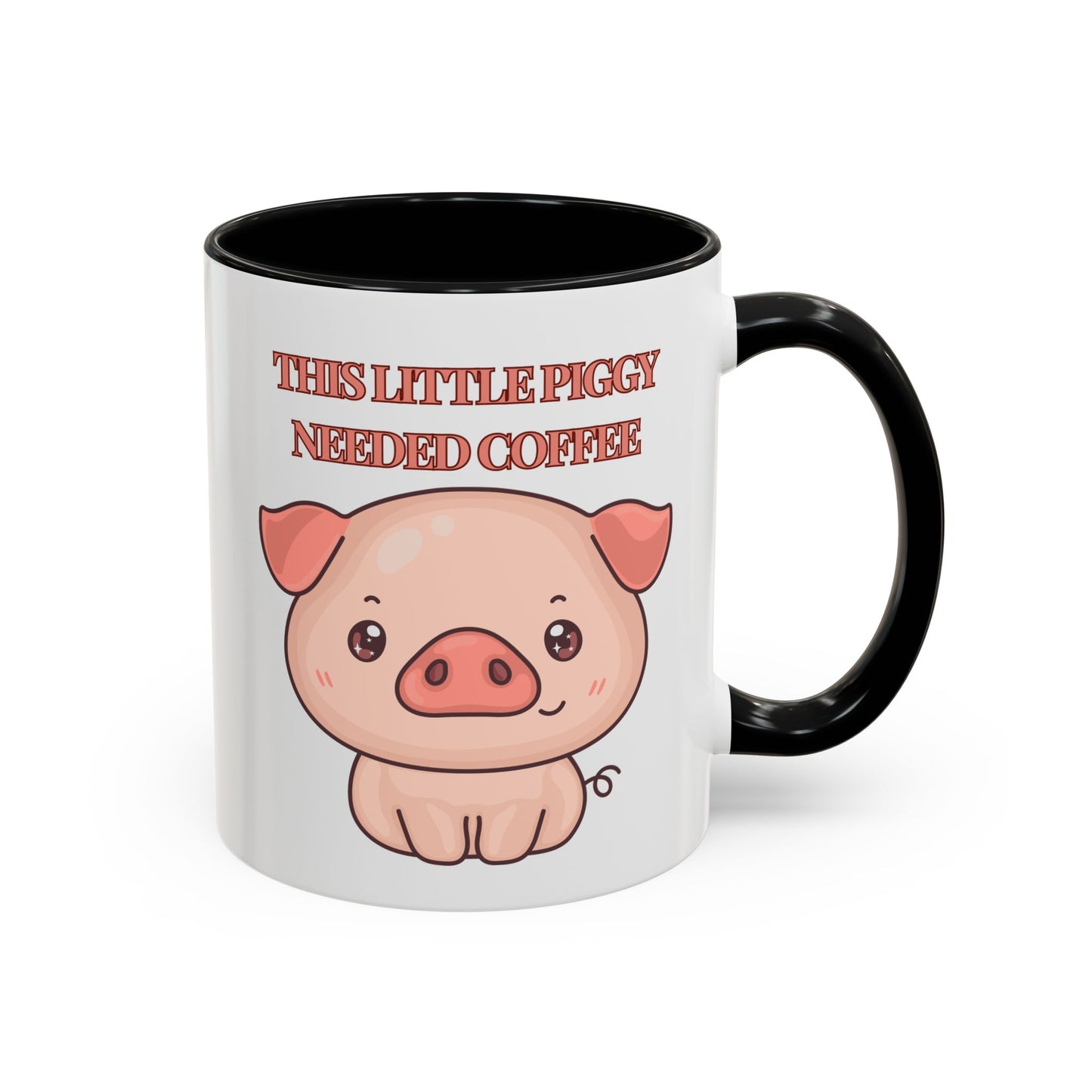 Funny Coffee Mug - "This Little Piggy Needed Coffee" | Humorous Cup (11, 15oz)