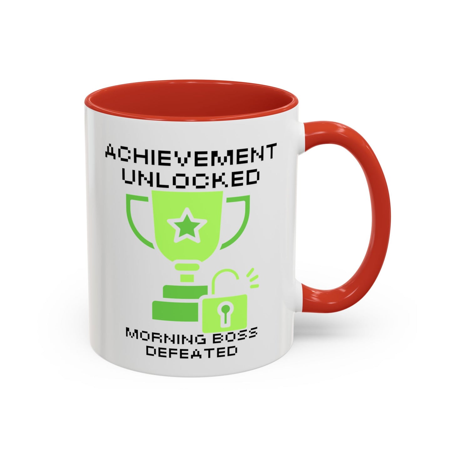 Achievement Unlocked: Morning Boss Defeated - Gamer Coffee Mug - Funny Gift for Gamers (11, 15oz)