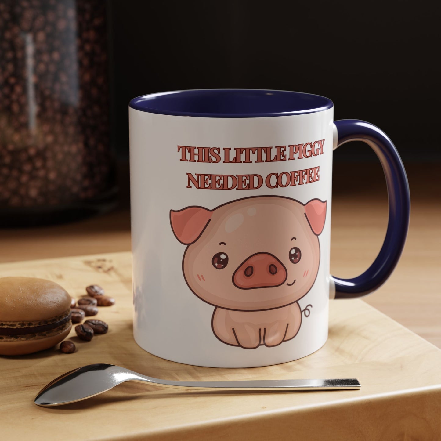 Funny Coffee Mug - "This Little Piggy Needed Coffee" | Humorous Cup (11, 15oz)