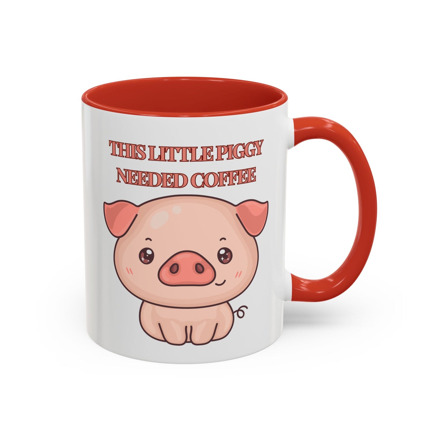 Funny Coffee Mug - "This Little Piggy Needed Coffee" | Humorous Cup (11, 15oz)