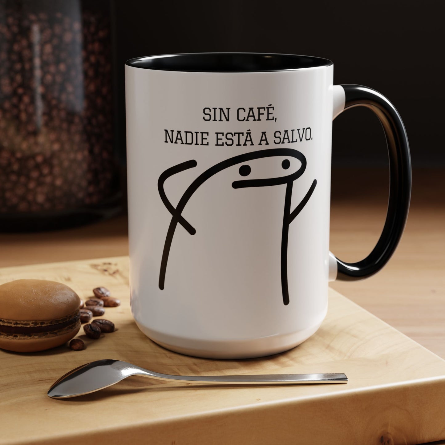 Taza de Café Chistosa - "Sin Café, Nadie Está a Salvo" | Taza Divertida (11, 15oz)