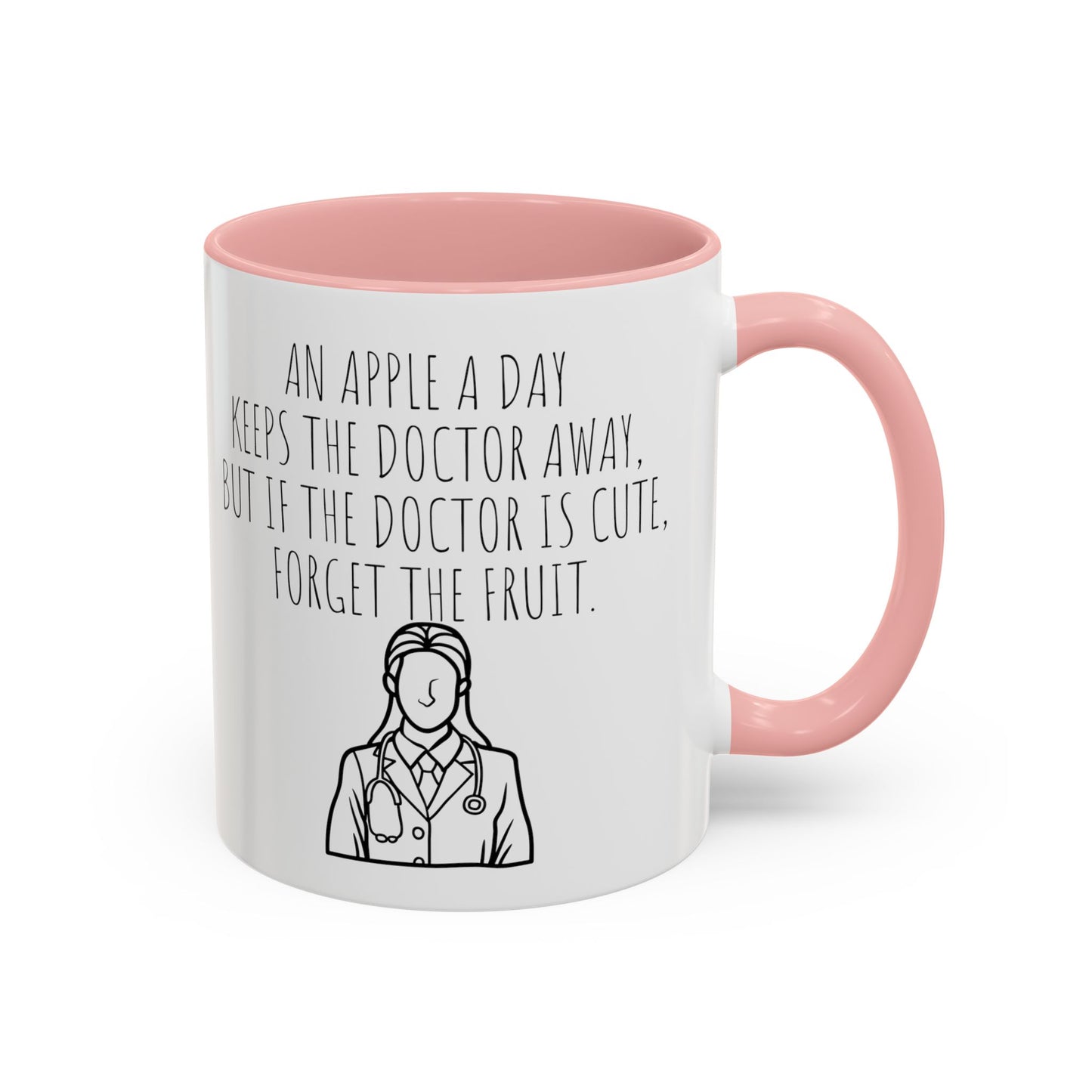 'An Apple a Day' - Funny Doctor-Themed Coffee Mug - Perfect Gift for Medical Professionals (11, 15oz)