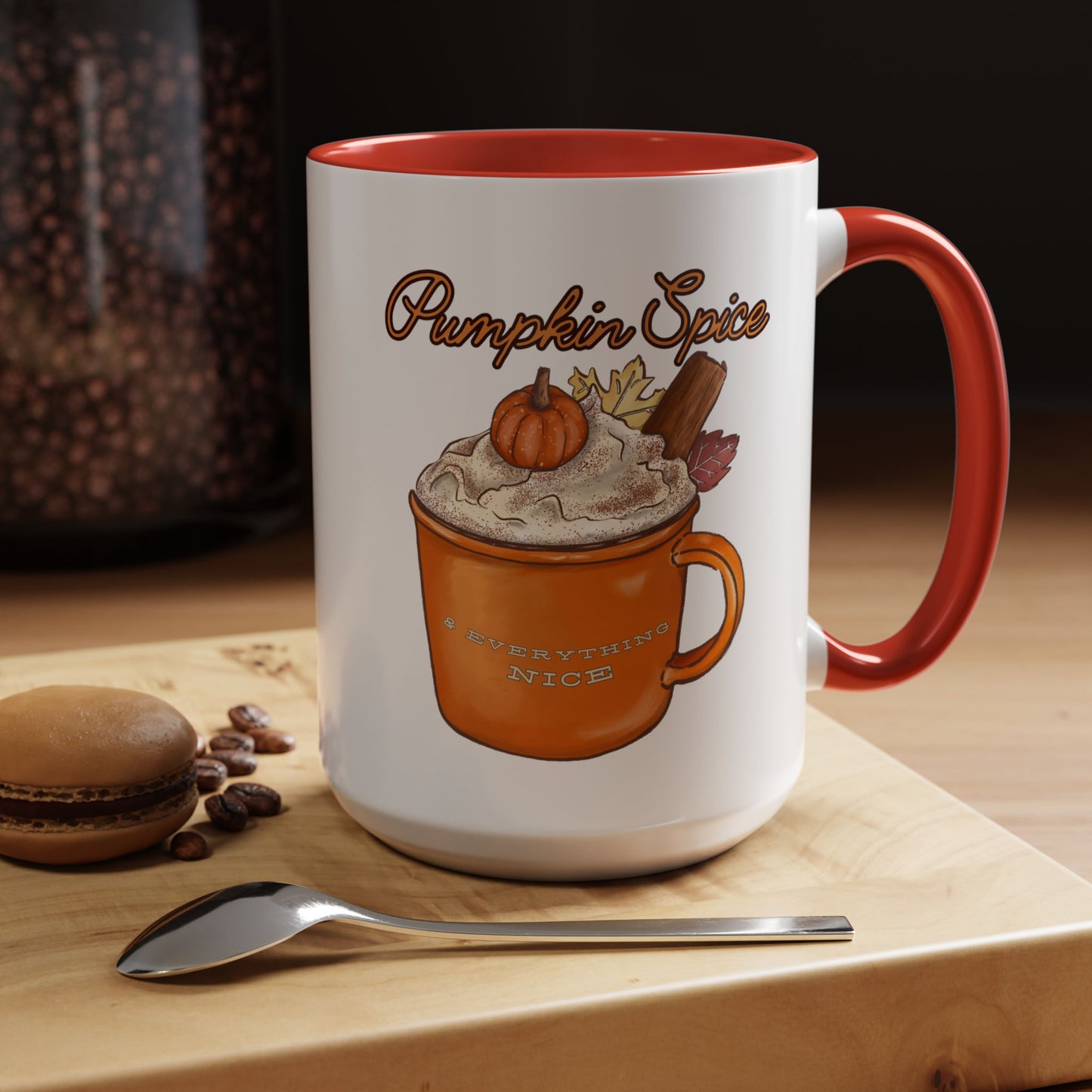 Pumpkin Spice & Everything Nice - Autumn Mug - Cozy Seasonal Mug (11, 15oz)