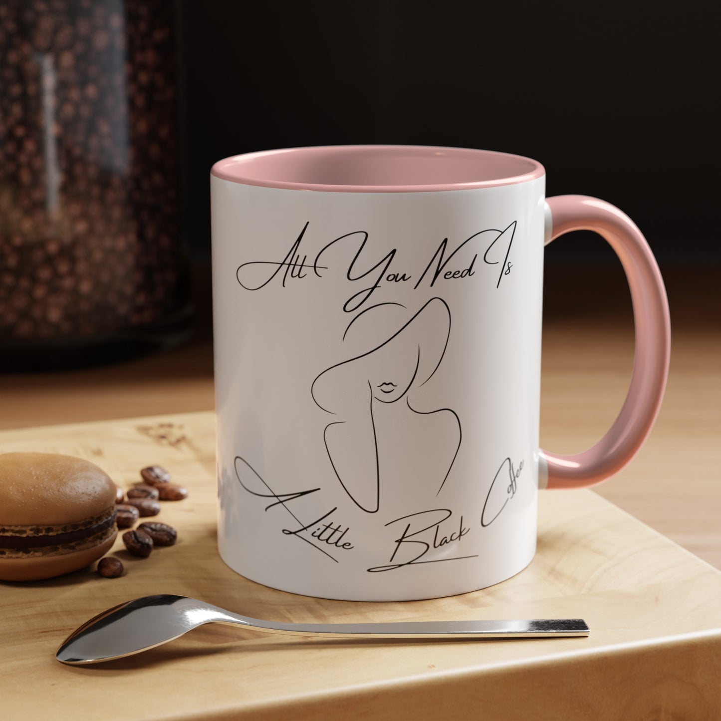 Chic Coffee Mug: All You Need is a Little Black Coffee (11, 15oz)