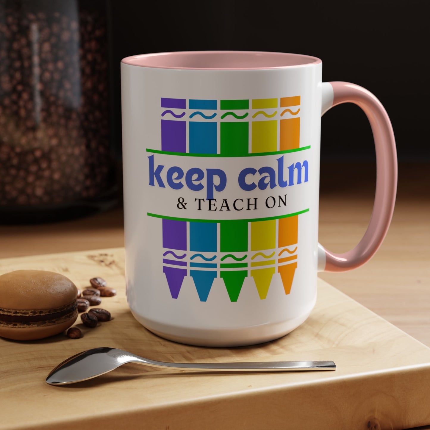 Keep Calm and Teach On Mug - Inspirational Teacher Gift (11, 15oz)