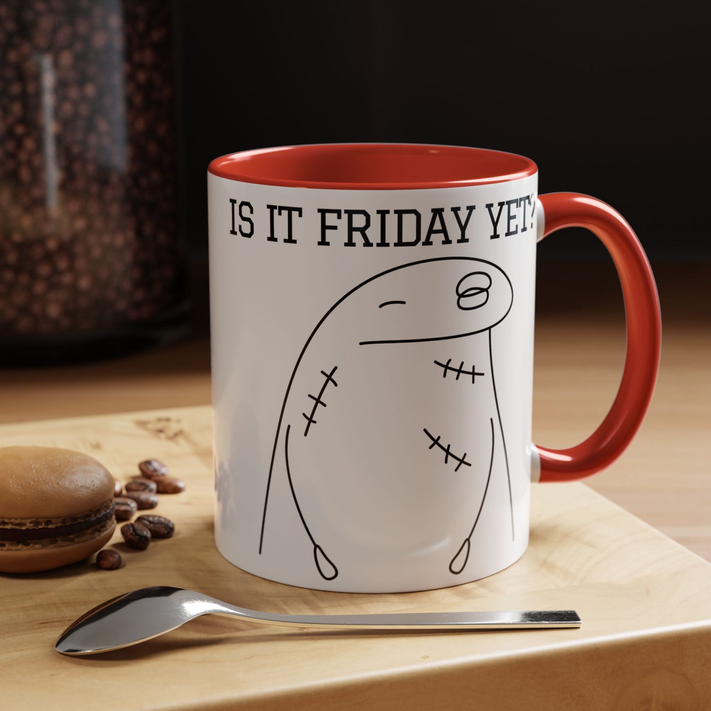 Funny Coffee Mug - "Is It Friday, Yet?" | Humorous Workday Mug (11, 15oz)