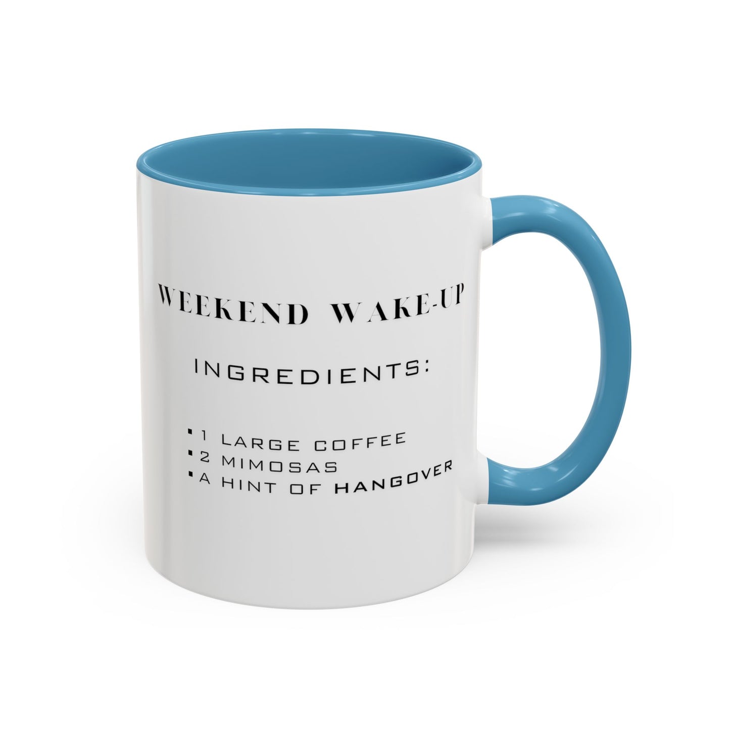 Recipe for Weekend Wake-Up - Adult Humor Coffee Mug - Perfect Gag Gift for Adults (11, 15oz)