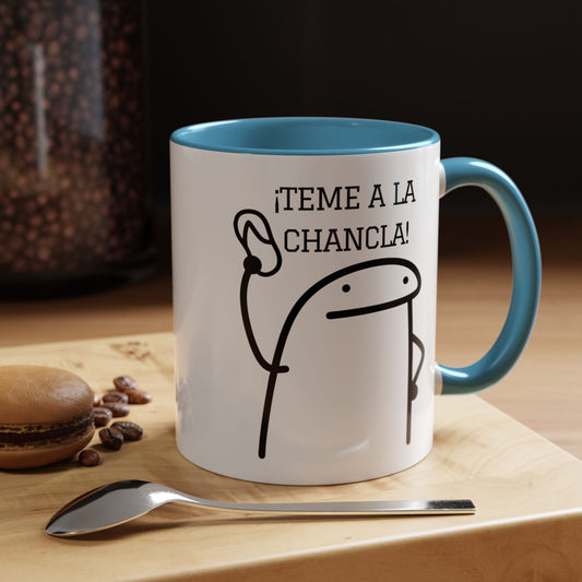 Taza de Café Chistosa - "¡Teme la Chancla!" | Taza Divertida y Original (11, 15oz)