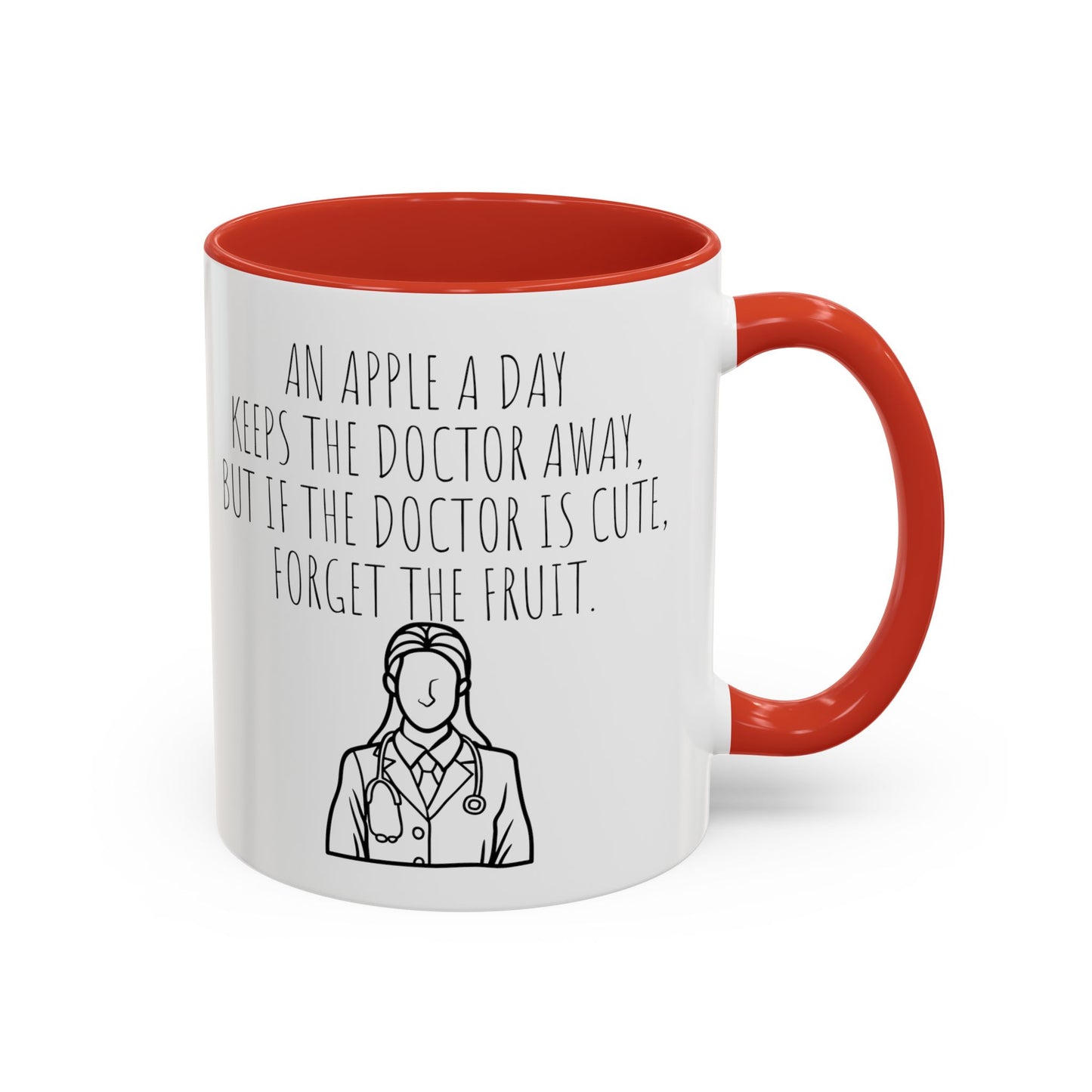 'An Apple a Day' - Funny Doctor-Themed Coffee Mug - Perfect Gift for Medical Professionals (11, 15oz)
