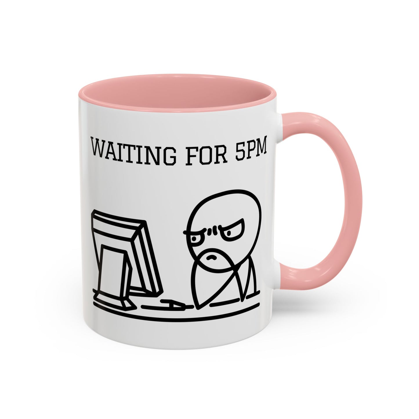 Funny Coffee Mug - "Waiting for 5pm" | Hilarious Office Cup (11, 15oz)