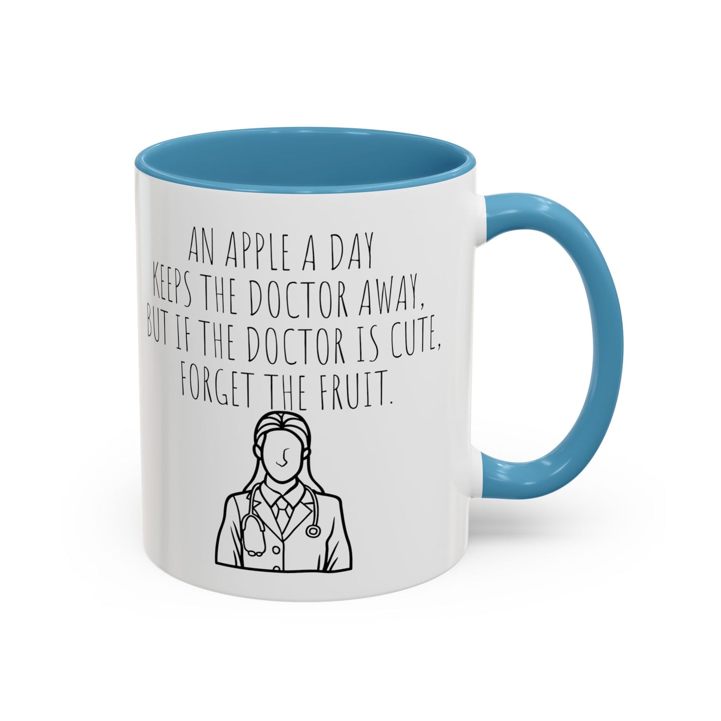 'An Apple a Day' - Funny Doctor-Themed Coffee Mug - Perfect Gift for Medical Professionals (11, 15oz)