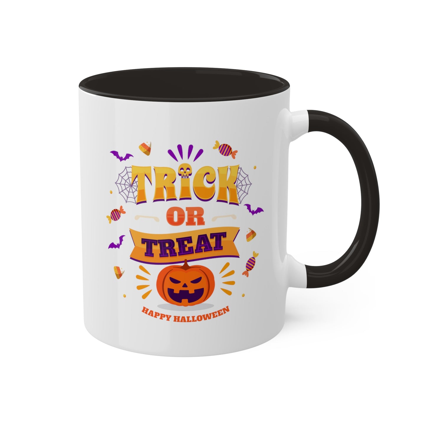 Halloween Mug - "Trick or Treat - Happy Halloween" | Spooky Coffee Mug, 11oz