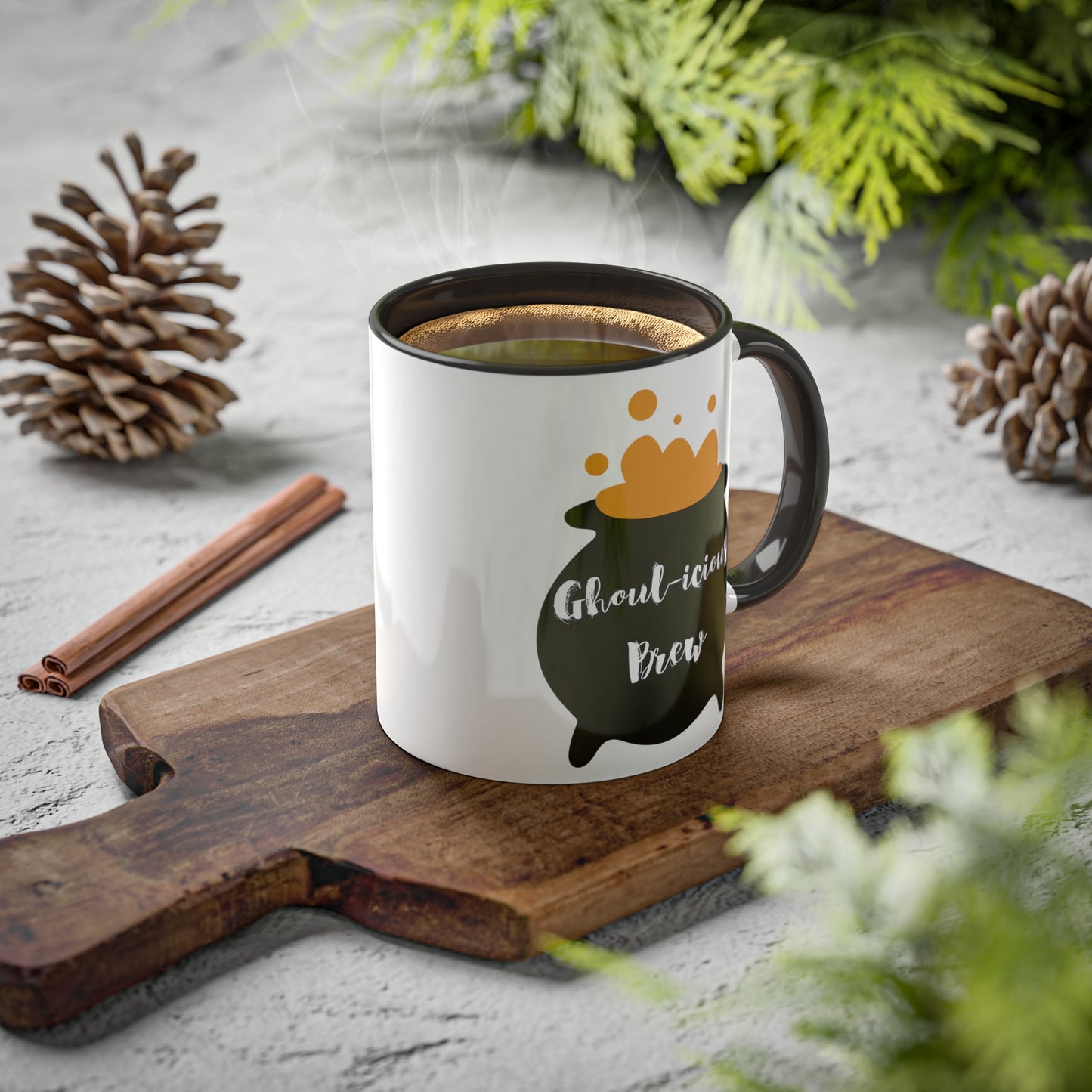 "Ghoul-icious Brew" Halloween Coffee Mug - Perfect for Spooky Coffee Lovers, 11oz