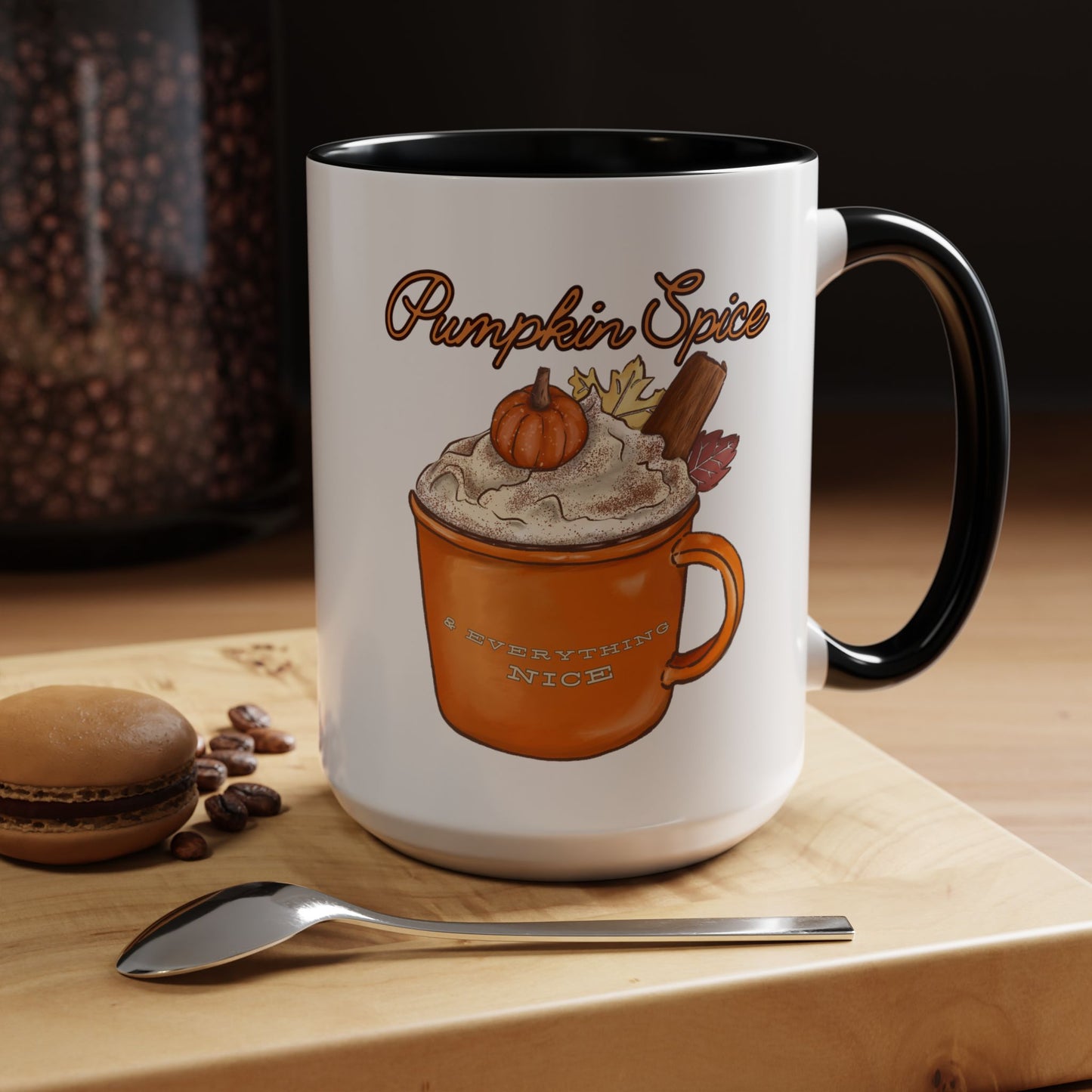Pumpkin Spice & Everything Nice - Autumn Mug - Cozy Seasonal Mug (11, 15oz)