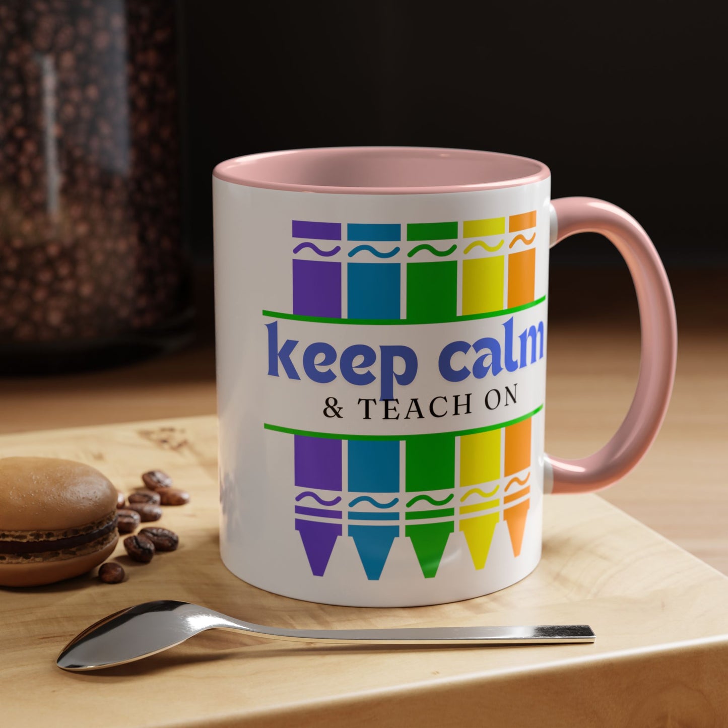 Keep Calm and Teach On Mug - Inspirational Teacher Gift (11, 15oz)