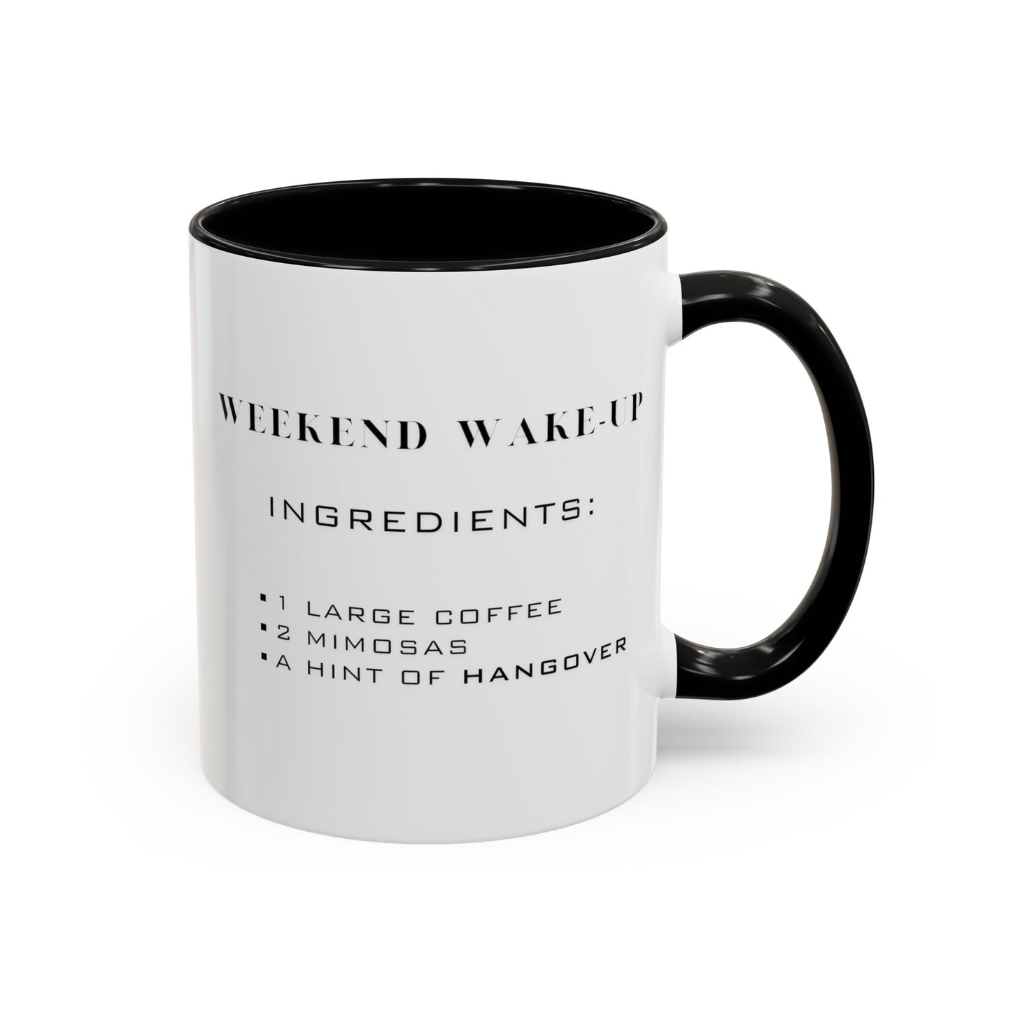 Recipe for Weekend Wake-Up - Adult Humor Coffee Mug - Perfect Gag Gift for Adults (11, 15oz)