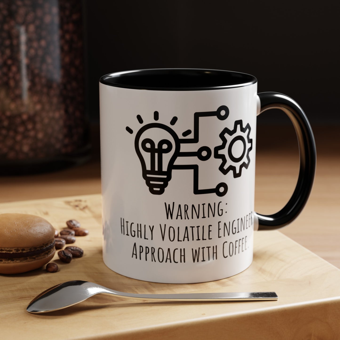 Volatile Engineer Coffee Mug: Approach with Coffee (11, 15oz)