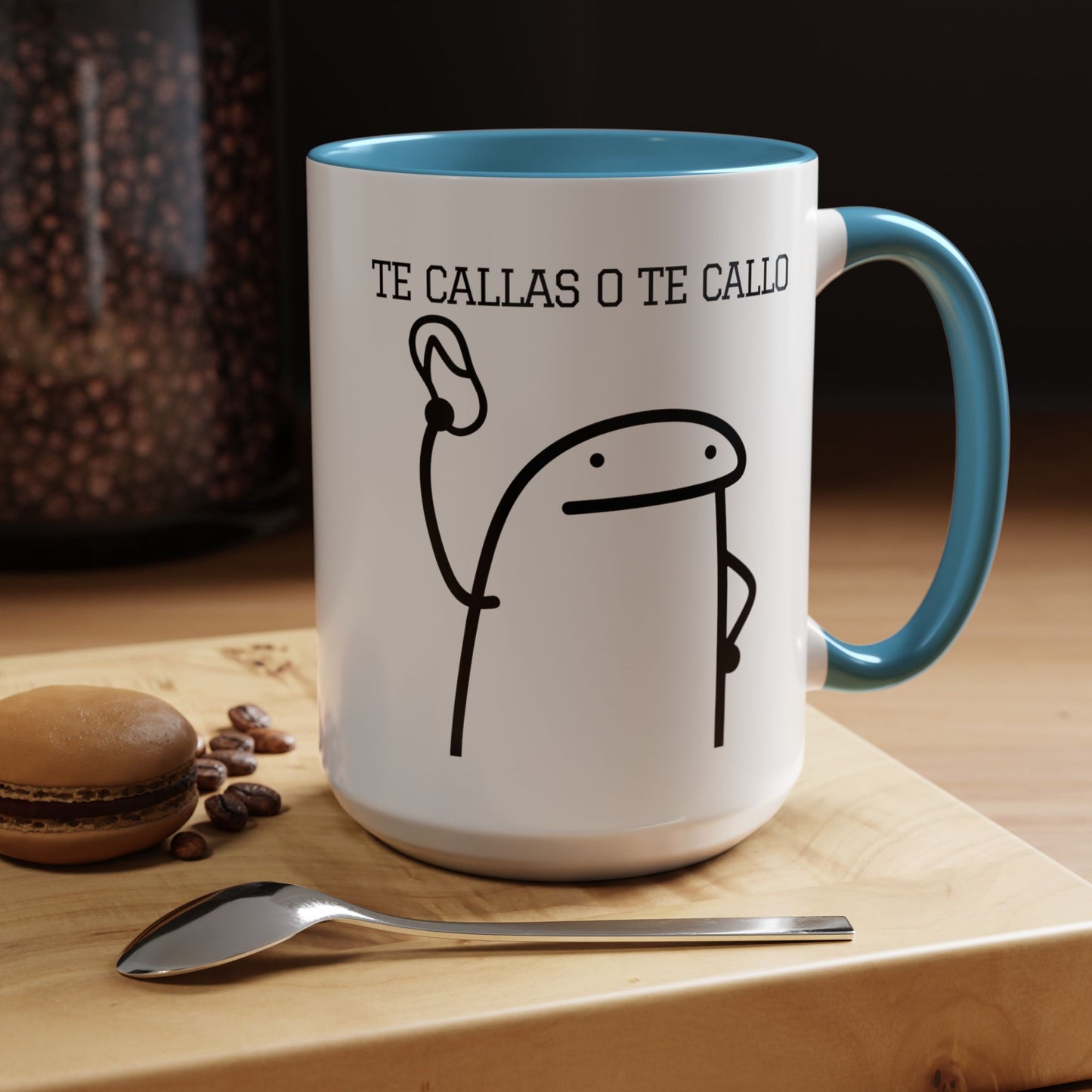 Taza de Café Chistosa - "Te Callas o Te Callo" | Taza Divertida y Original (11, 15oz)