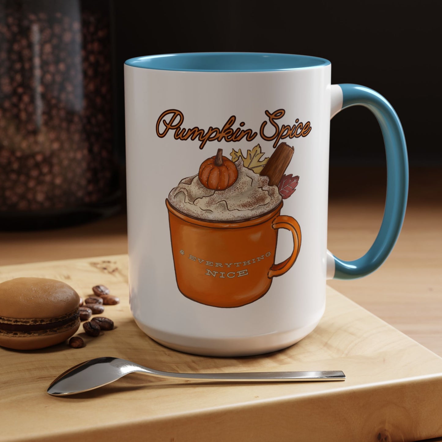 Pumpkin Spice & Everything Nice - Autumn Mug - Cozy Seasonal Mug (11, 15oz)