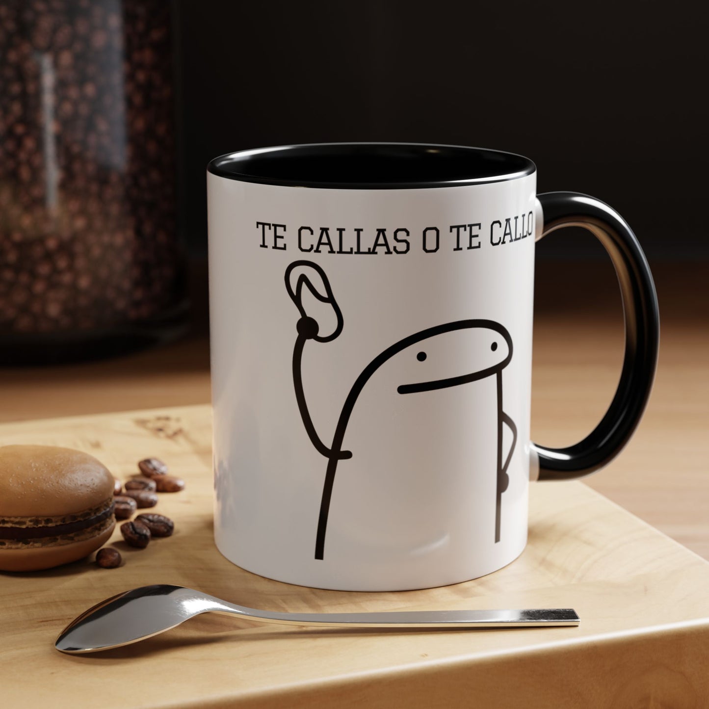 Taza de Café Chistosa - "Te Callas o Te Callo" | Taza Divertida y Original (11, 15oz)