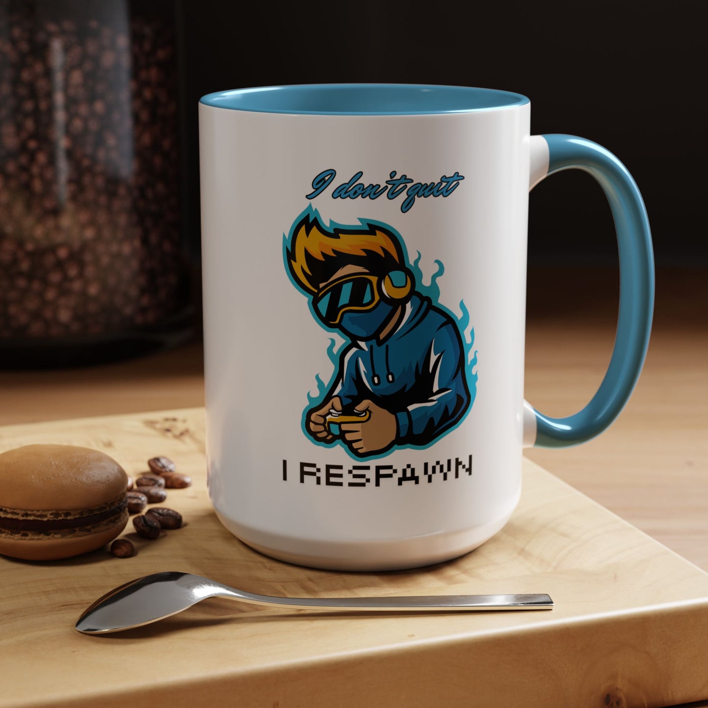 I Don't Quit. I Respawn. - Gamer Coffee Mug - Perfect Gift for Gamers (11, 15oz)