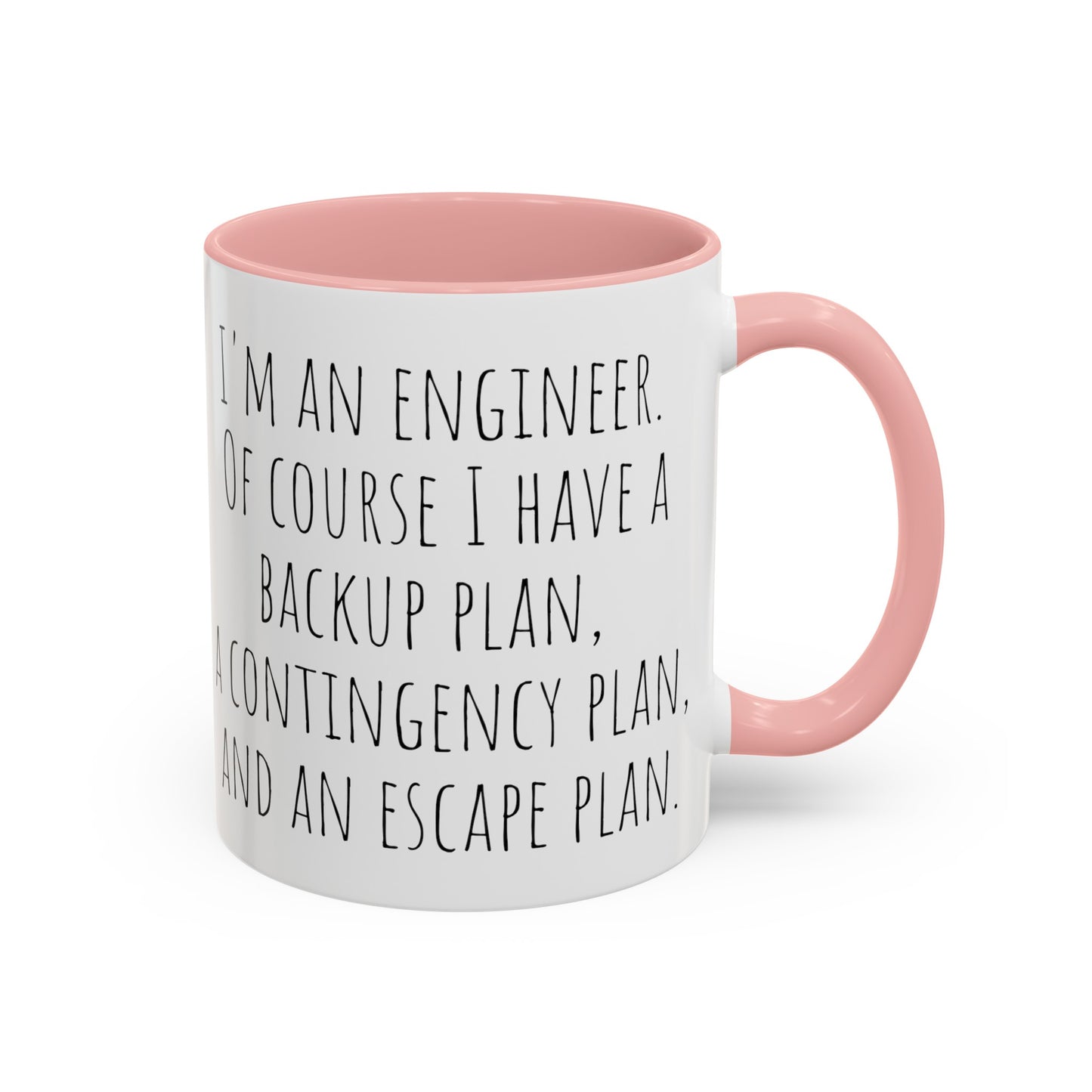 Engineer Coffee Mug: Backup Plan, Contingency Plan, Escape Plan (11, 15oz)