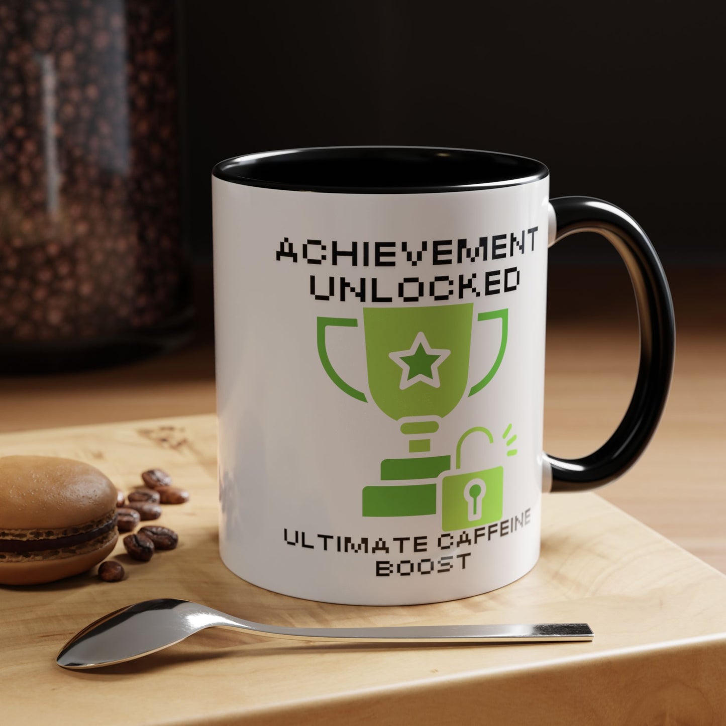 Achievement Unlocked: Ultimate Caffeine Boost - Gamer Coffee Mug - Perfect Gift for Gamers (11, 15oz)