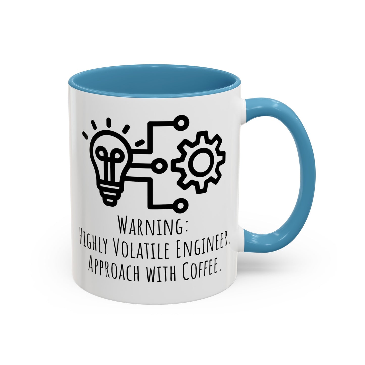 Volatile Engineer Coffee Mug: Approach with Coffee (11, 15oz)