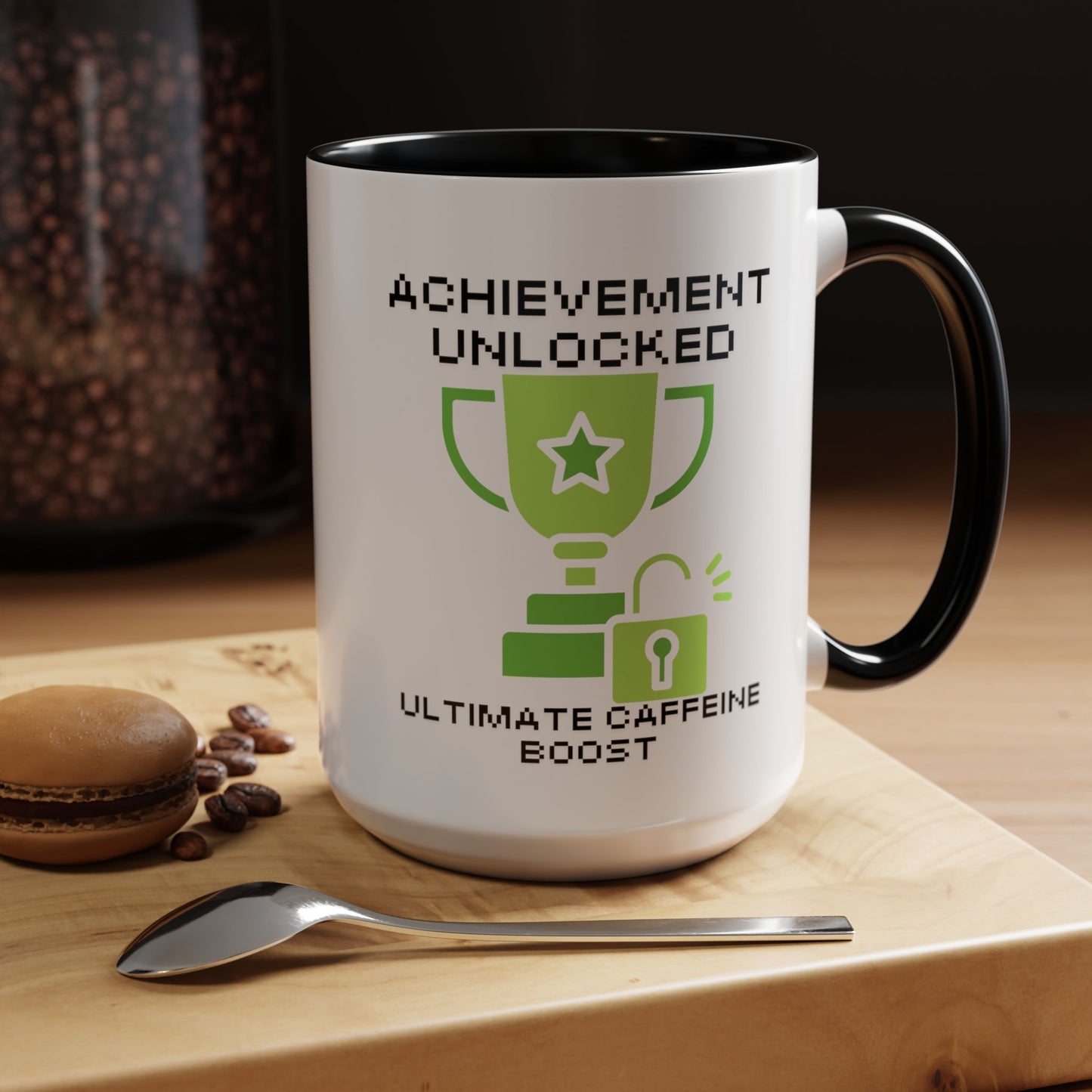 Achievement Unlocked: Ultimate Caffeine Boost - Gamer Coffee Mug - Perfect Gift for Gamers (11, 15oz)