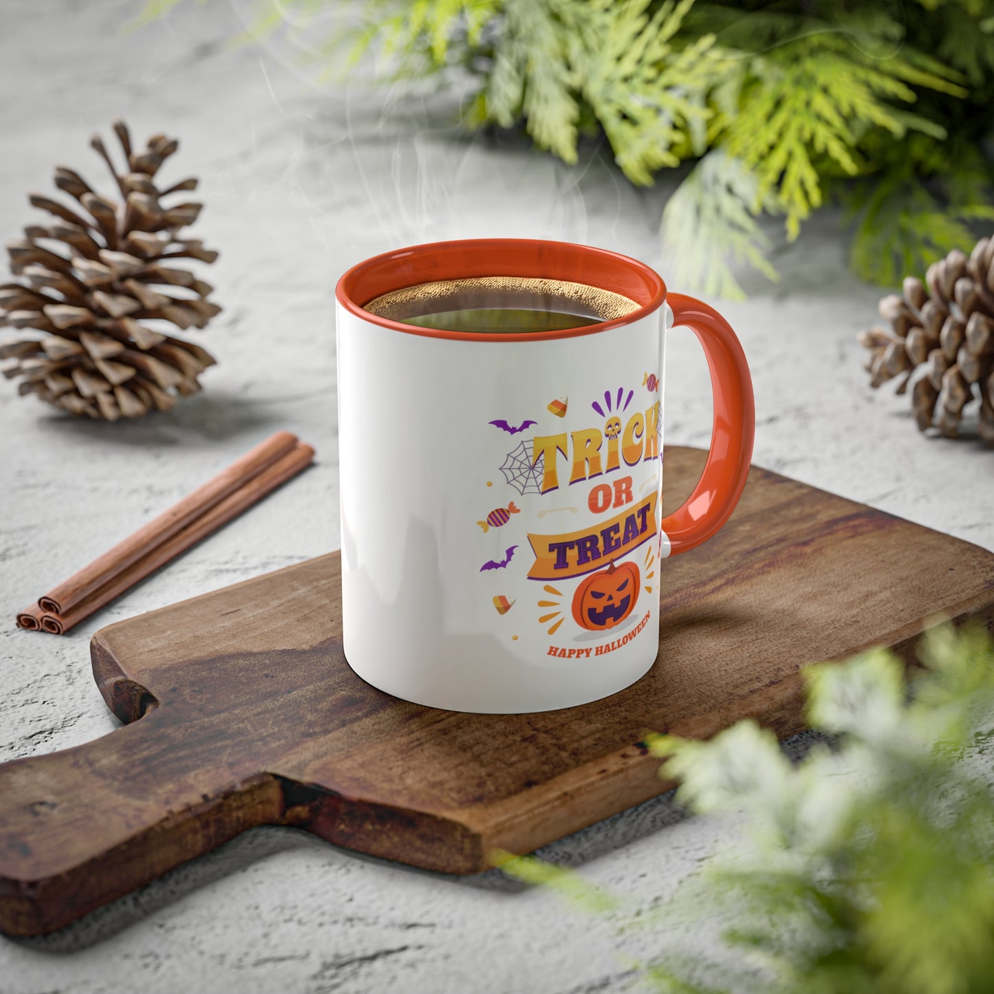Halloween Mug - "Trick or Treat - Happy Halloween" | Spooky Coffee Mug, 11oz