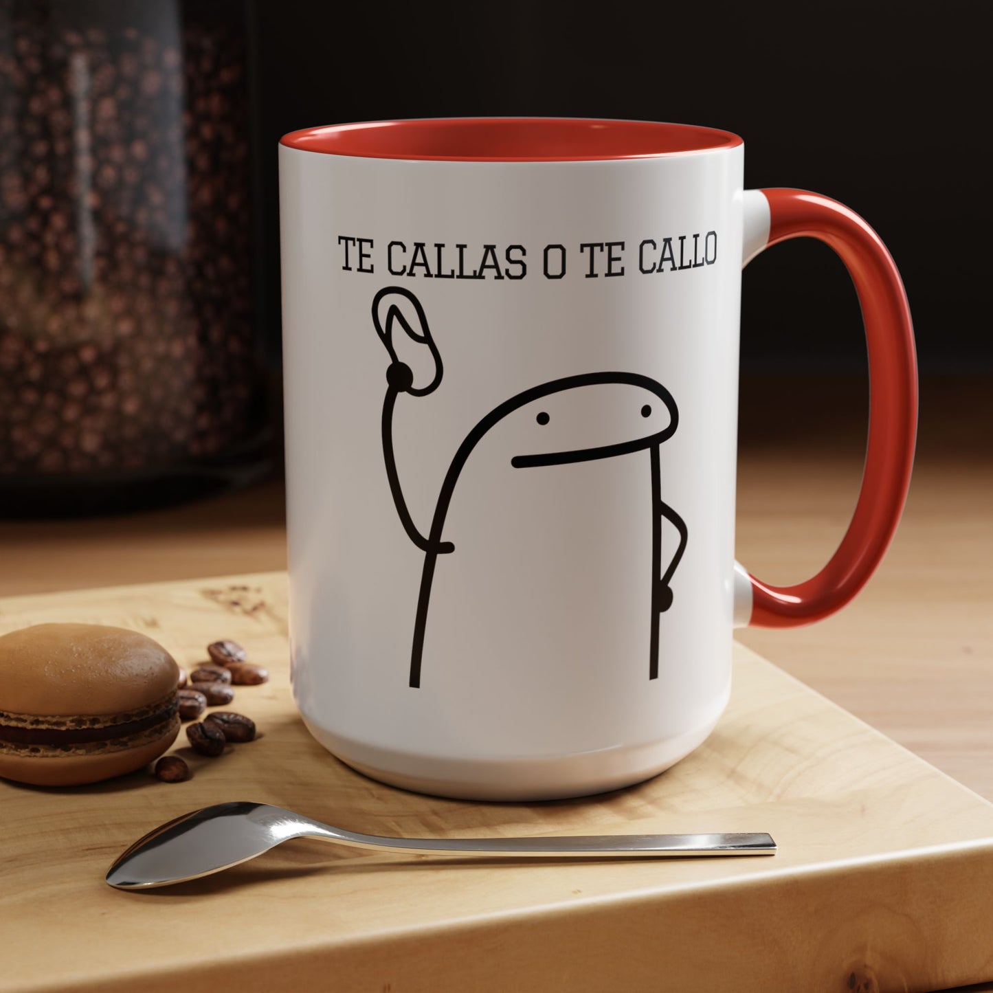 Taza de Café Chistosa - "Te Callas o Te Callo" | Taza Divertida y Original (11, 15oz)