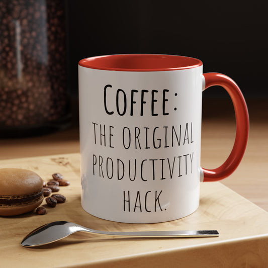 Office Coffee Mug - 'Coffee: The Original Productivity Hack' (11, 15oz)