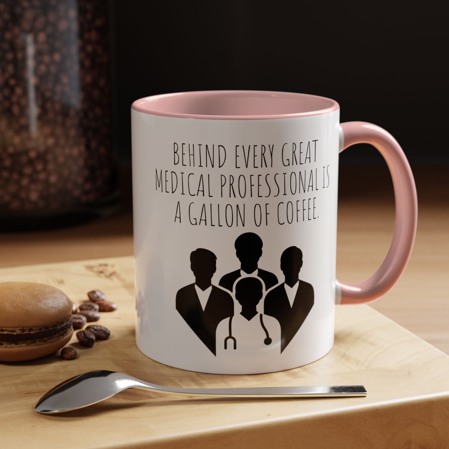 Behind Every Great Medical Professional is a Gallon of Coffee - Funny Medical Professional Coffee Mug - Perfect Gift for Doctors and Nurses (11, 15oz)