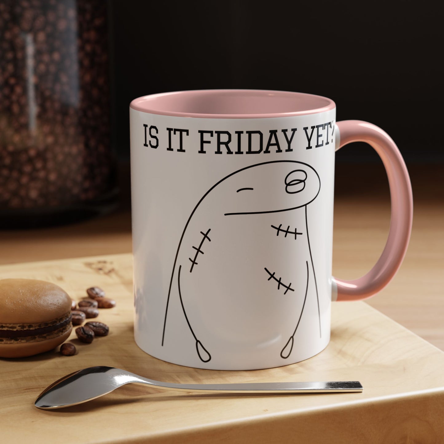 Funny Coffee Mug - "Is It Friday, Yet?" | Humorous Workday Mug (11, 15oz)