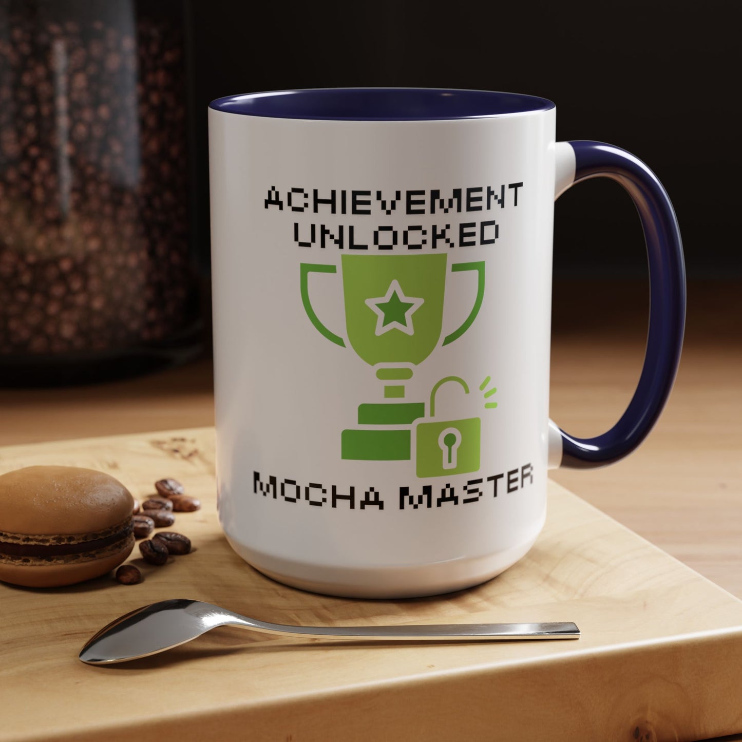 Achievement Unlocked: Mocha Master - Gamer Coffee Mug - Ideal Gift for Gamers (11, 15oz)