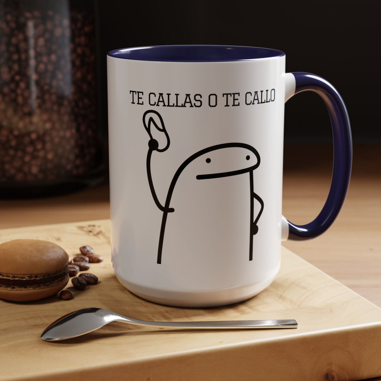 Taza de Café Chistosa - "Te Callas o Te Callo" | Taza Divertida y Original (11, 15oz)