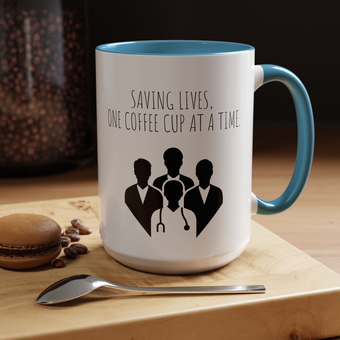 Saving Lives, One Coffee Cup at a Time - Funny Doctor Coffee Mug - Perfect Gift for Healthcare Professionals (11, 15oz)