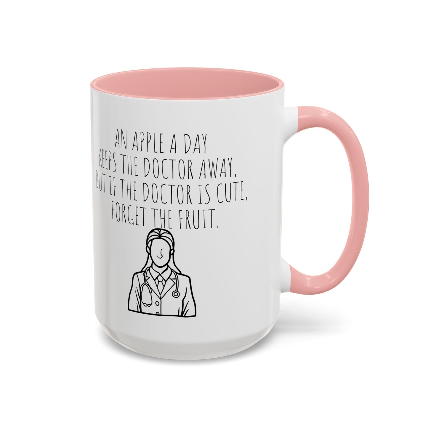 'An Apple a Day' - Funny Doctor-Themed Coffee Mug - Perfect Gift for Medical Professionals (11, 15oz)