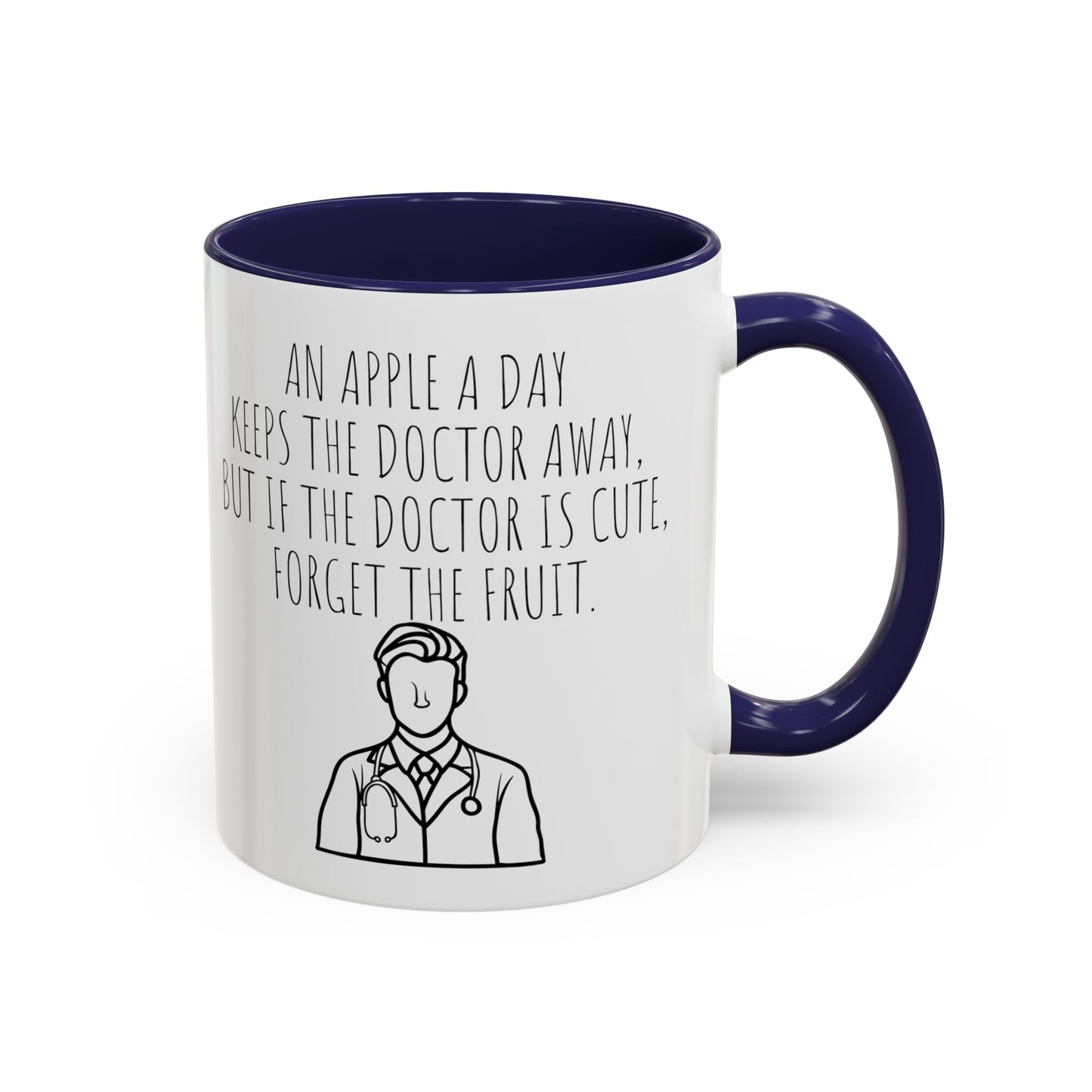'An Apple a Day' - Funny Doctor-Themed Coffee Mug - Perfect Gift for Medical Professionals (11, 15oz)