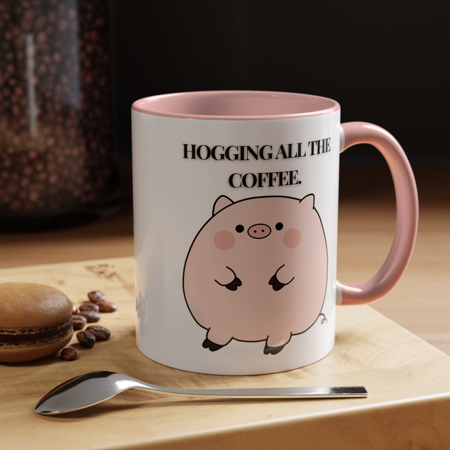 Funny Coffee Mug - "Hogging All the Coffee" | Quirky & Fun (11, 15oz)