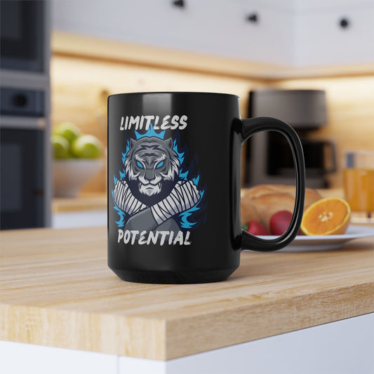 Unlock Your Limitless Potential - Motivational Black Mug (11oz, 15oz)
