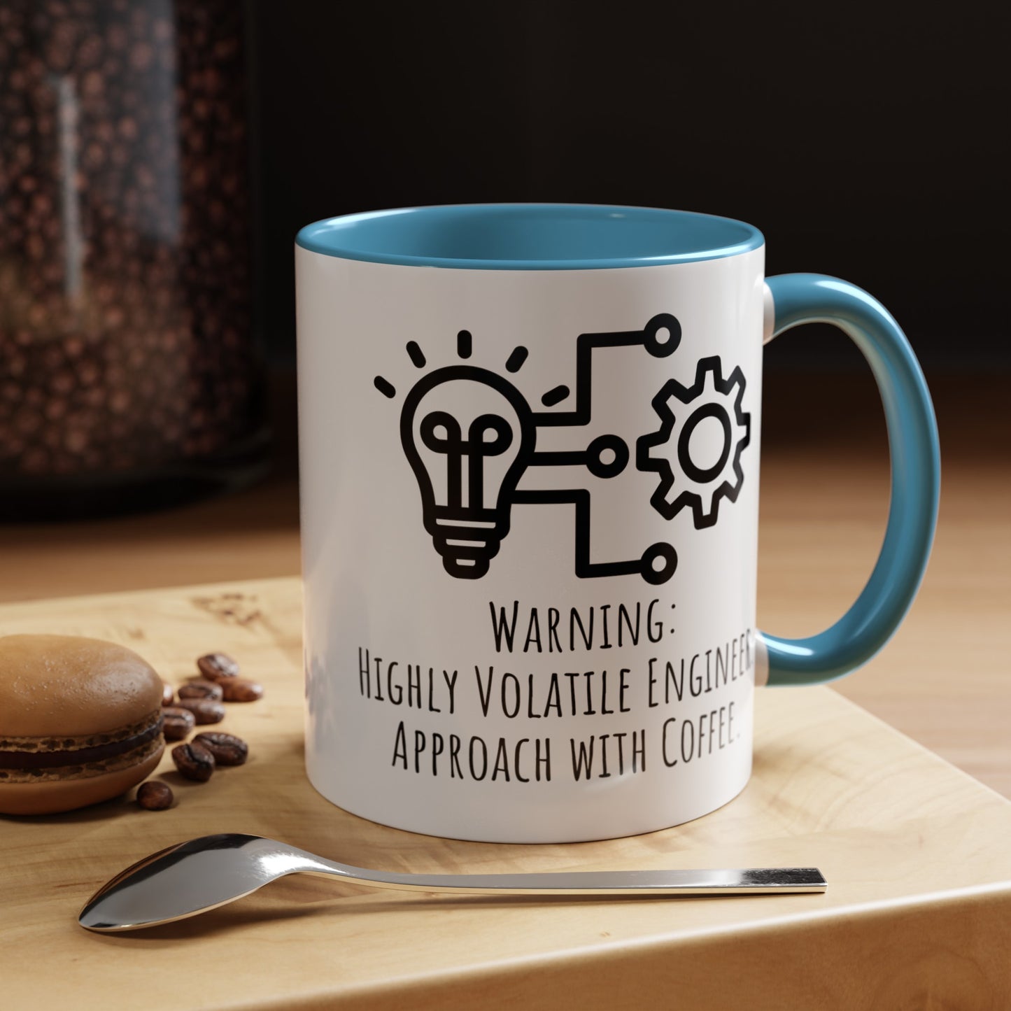 Volatile Engineer Coffee Mug: Approach with Coffee (11, 15oz)
