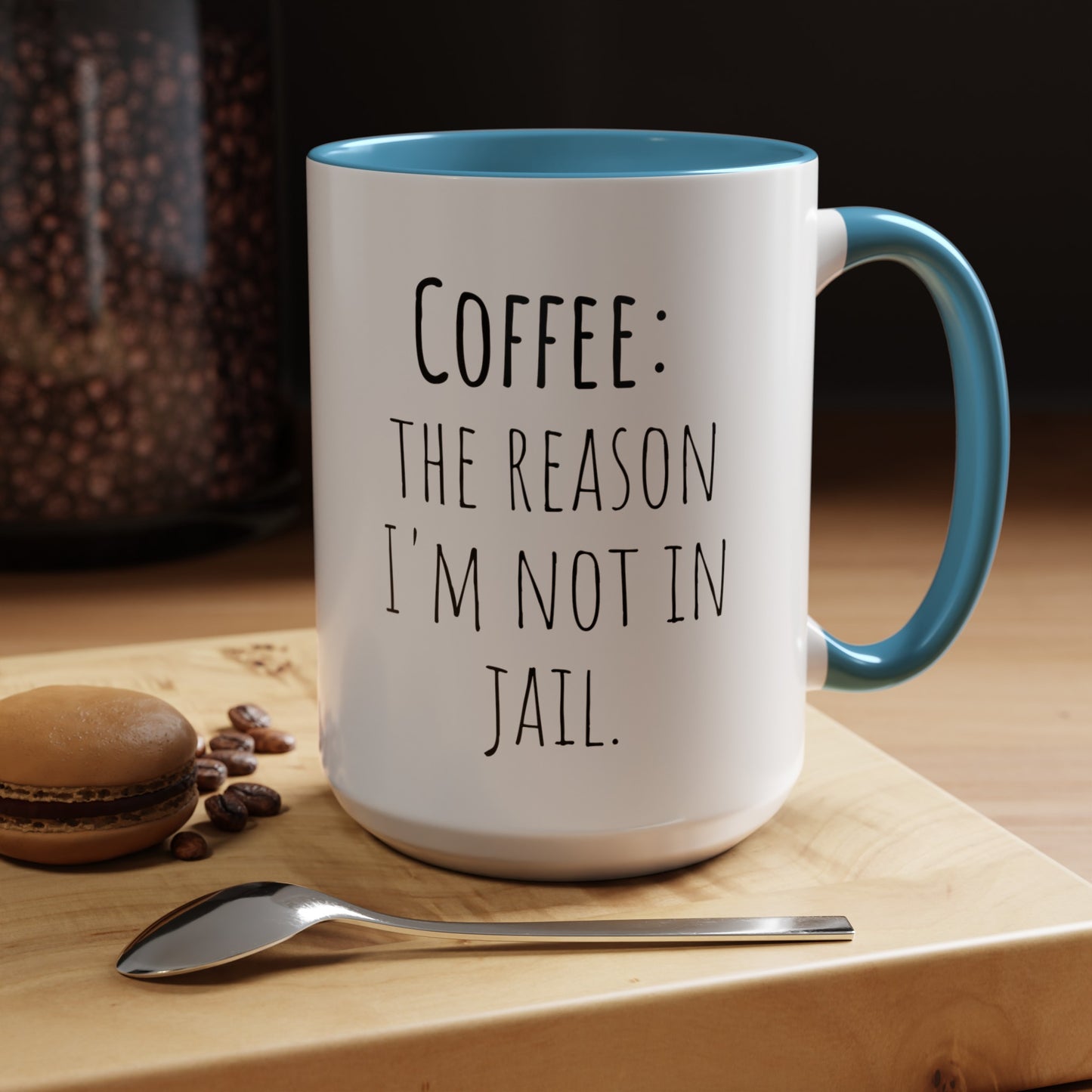 Office Coffee Mug - 'Coffee: The Reason I'm Not in Jail' (11, 15oz)