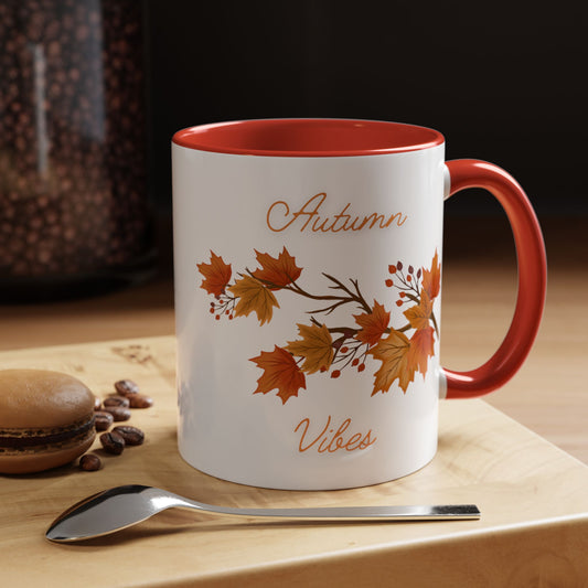 Autumn Vibes Mug - Cozy Fall-Themed Drinkware for Seasonal Enjoyment (11, 15oz)