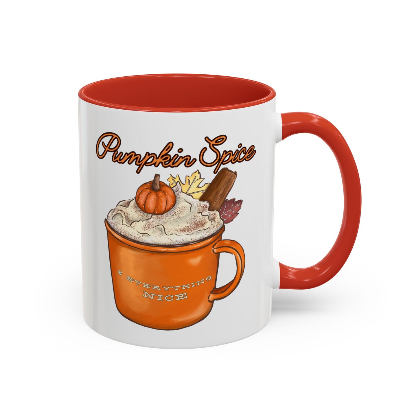 Pumpkin Spice & Everything Nice - Autumn Mug - Cozy Seasonal Mug (11, 15oz)