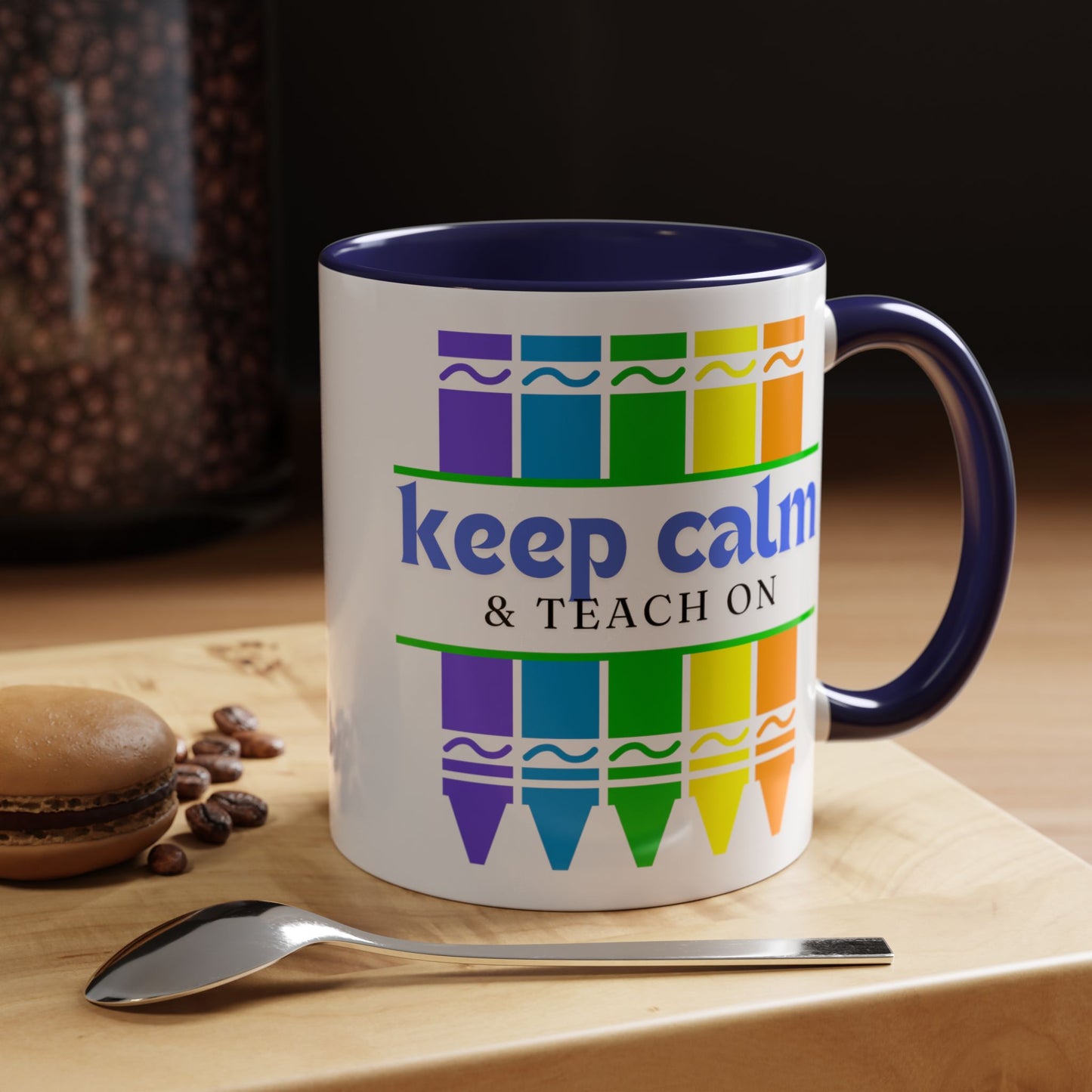 Keep Calm and Teach On Mug - Inspirational Teacher Gift (11, 15oz)